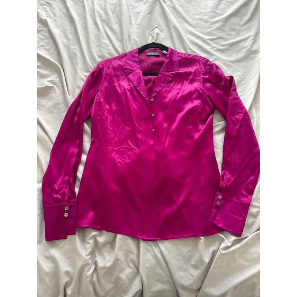 Liz Claiborne fushia Silk Blouse 4